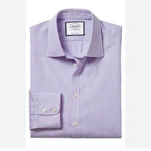 Charles Tyrwhitt Purple Slim Fit Non Iron Shirt